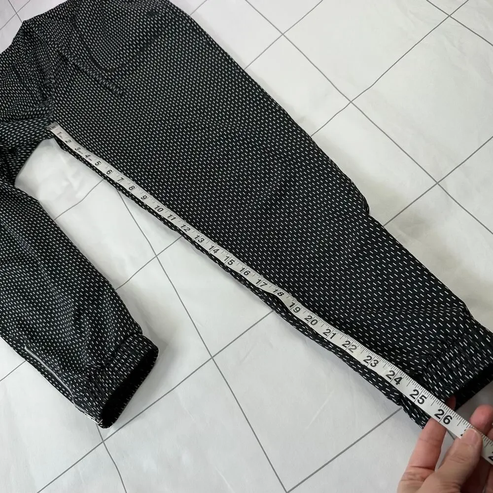 Albion Pants Womens XS Black White Dash Print Jetsetter Jogger Athletic Sporty